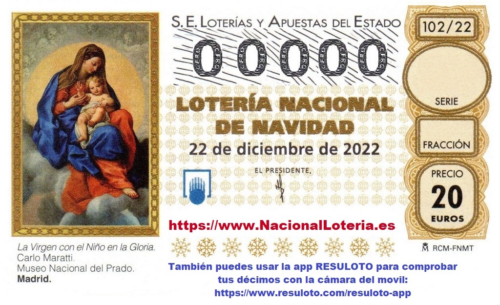 Decimo de Lotería de Navidad 2022