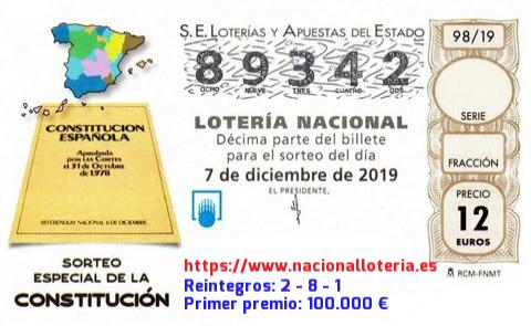 Loteria Nacional Sabado 7 De Diciembre De 2019 Comprobar Loteria