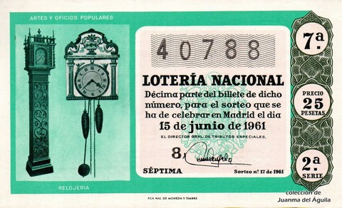 Décimo de Lotería 1961 / 17