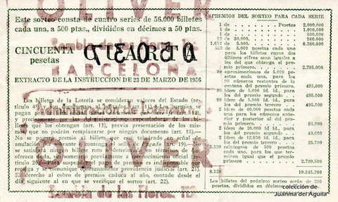 Reverso décimo de Lotería 1963 / 34