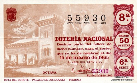 Décimo de Lotería 1965 / 8