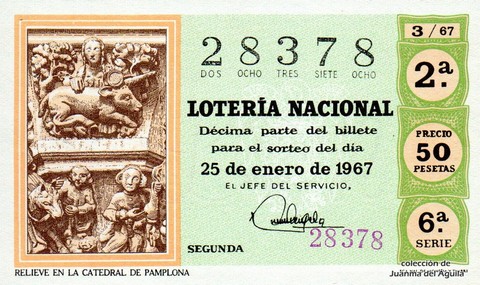 Décimo de Lotería 1967 / 3