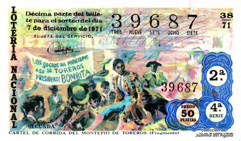 Décimo de Lotería 1971 / 38
