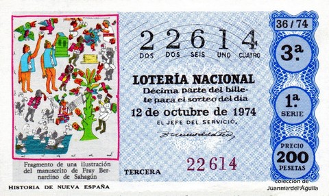 Décimo de Lotería 1974 / 36