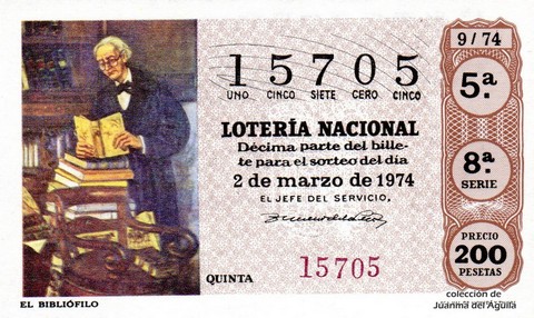 Décimo de Lotería 1974 / 9