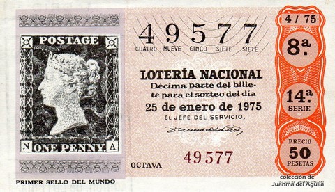 Décimo de Lotería 1975 / 4