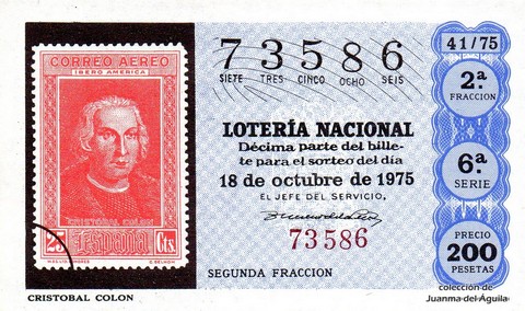 Décimo de Lotería 1975 / 41