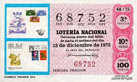 Décimo de Lotería 1975 / 48