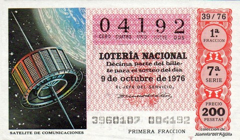 Décimo de Lotería 1976 / 39