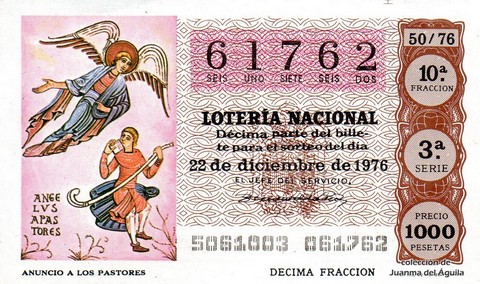 Décimo de Lotería 1976 / 50