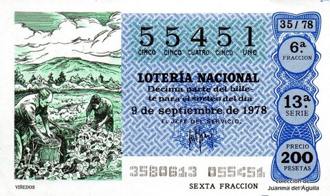 Décimo de Lotería 1978 / 35
