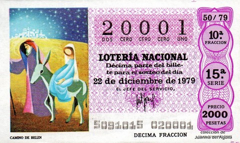 Décimo de Lotería 1979 / 50