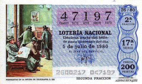 Décimo de Lotería 1980 / 26