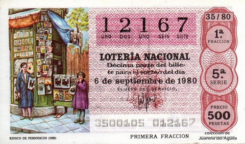 Décimo de Lotería 1980 / 35