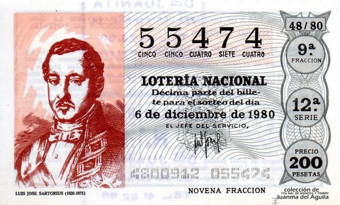 Décimo de Lotería 1980 / 48