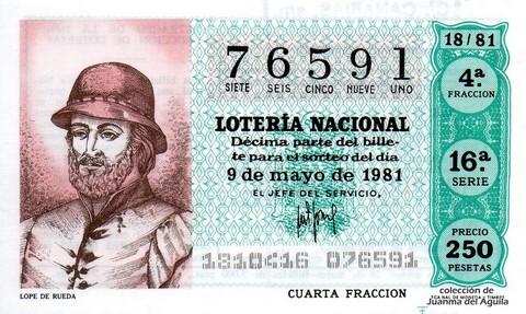 Décimo de Lotería 1981 / 18