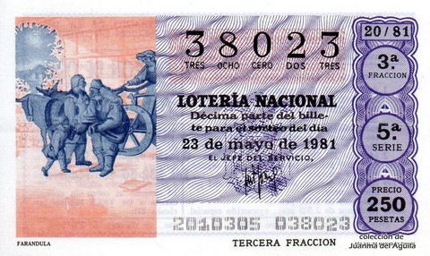 Décimo de Lotería 1981 / 20