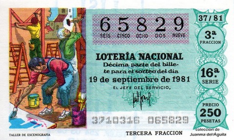 Décimo de Lotería 1981 / 37