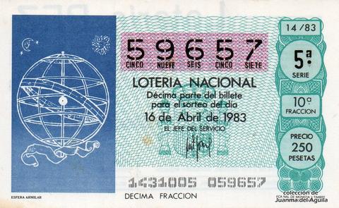 Décimo de Lotería 1983 / 14
