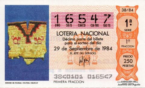 Décimo de Lotería 1984 / 38