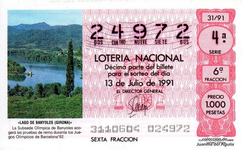 Décimo de Lotería 1991 / 31