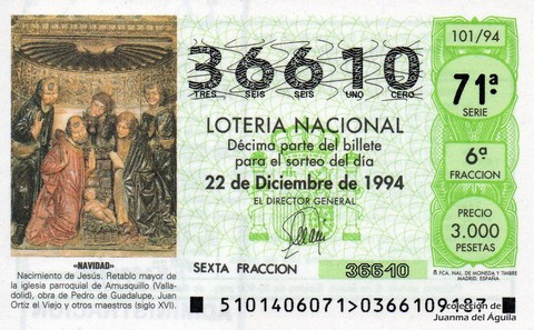 Décimo de Lotería 1994 / 101
