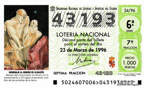 Décimo de Lotería 1996 / 24