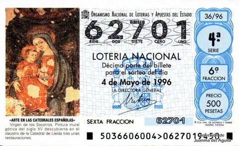 Décimo de Lotería 1996 / 36