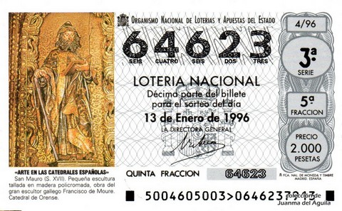 Décimo de Lotería 1996 / 4