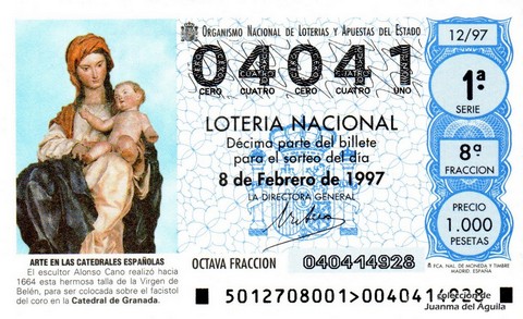 Décimo de Lotería 1997 / 12