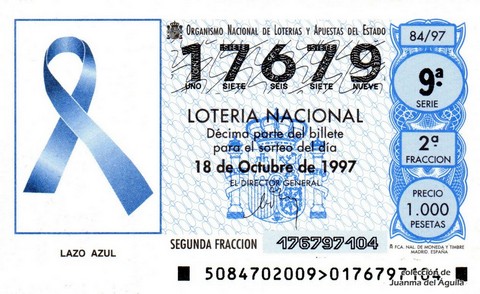 Décimo de Lotería 1997 / 84