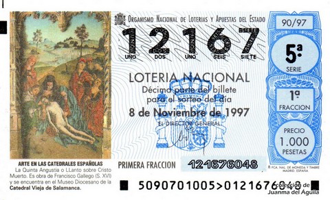 Décimo de Lotería 1997 / 90