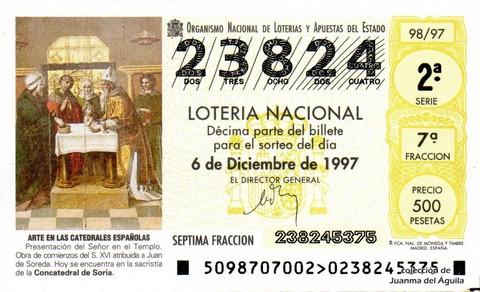 Décimo de Lotería 1997 / 98