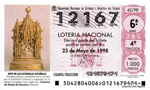 Décimo de Lotería 1998 / 42