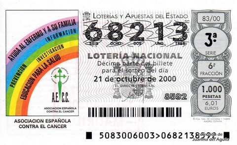 Décimo de Lotería 2000 / 83