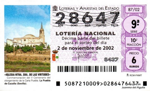 Décimo de Lotería 2002 / 87