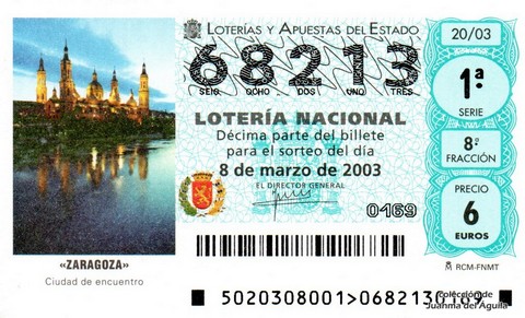 Décimo de Lotería 2003 / 20