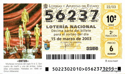 Décimo de Lotería 2003 / 22