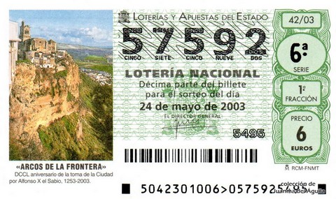 Décimo de Lotería 2003 / 42