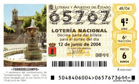 Décimo de Lotería 2004 / 48