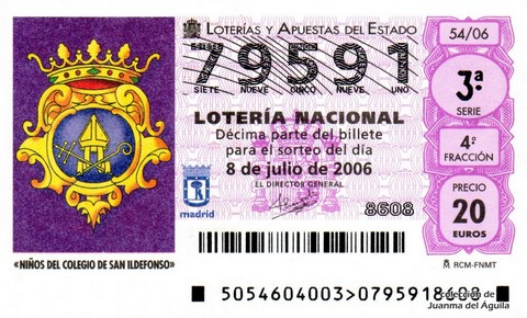 Décimo de Lotería 2006 / 54
