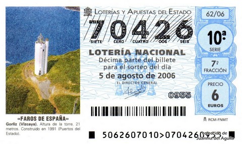 Décimo de Lotería 2006 / 62