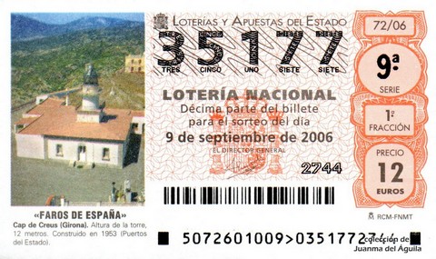 Décimo de Lotería 2006 / 72
