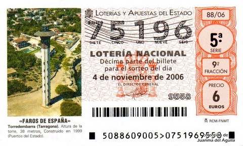 Décimo de Lotería 2006 / 88