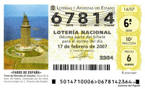 Décimo de Lotería 2007 / 14