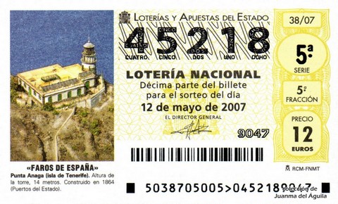Décimo de Lotería 2007 / 38