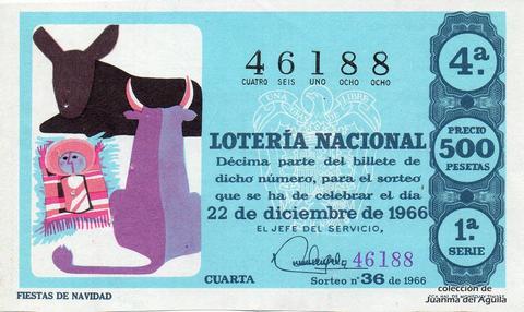 Décimo de Lotería 1966 / 36