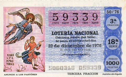 Décimo de Lotería 1976 / 50